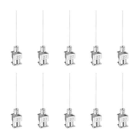 Uxcell 10Pack 27G Stainless Steel Dispensing Needles, 1" Glue Needle Tube Blunt Tip