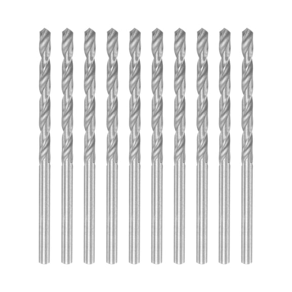 Uxcell 10Pack 3.1mm HSS(High Speed Steel) W6542 Drill Bits, Fully Ground Jobber 65mm Length Drill Bit