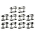 thumbnail image 1 of Uxcell 10Pack #40 Chain Master Connector Link Roller 1/2" Pitch Stainless Steel for 08A Chain, 1 of 6