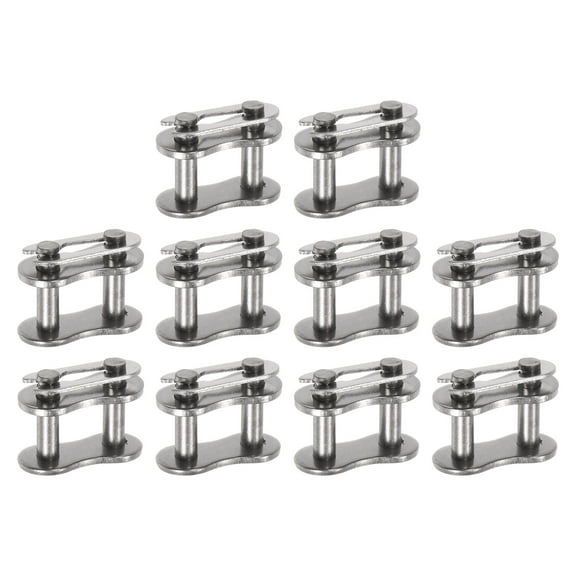 Uxcell 10Pack #40 Chain Master Connector Link Roller 1/2" Pitch Stainless Steel for 08A Chain