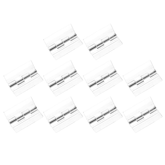Uxcell 10Pack 45x34mm Acrylic Hinges Clear Folding Hinge with Metal Shaft Transparent