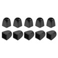 thumbnail image 1 of Uxcell 10Pack 4mm Metal Bell Stopper Square Cord Ends Lock Rope Fastener, Black, 1 of 6