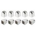 thumbnail image 1 of Uxcell 10Pack 4mm Metal Bell Stopper Square Cord Ends Lock Rope Fastener, Silver, 1 of 6