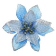 thumbnail image 1 of Uxcell 10Pack Christmas Glittered Artificial Christmas Flowers Picks Ornaments (Blue), 1 of 6