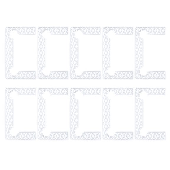 Uxcell 10Pack Glass Hinge, Plastic Glass Door Hinge Replacement Parts, Transparent