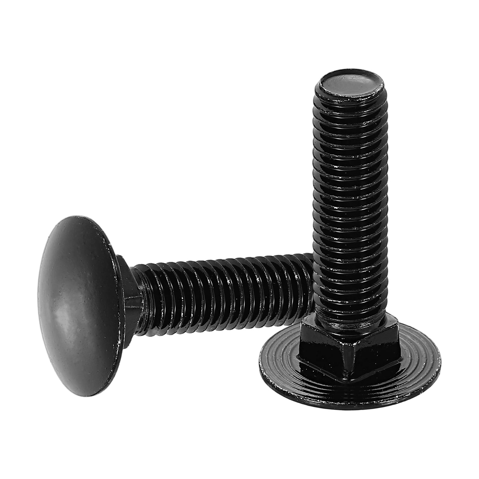 Uxcell 10Pack M10 x 40mm Stainless Steel Carriage Bolts Round Head Square Neck, Black