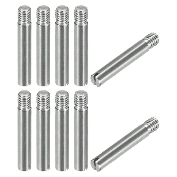Uxcell 10 pack M4 x 25mm Slotted Cylindrical Pin 304 Stainless Steel Dowel Locating Pin