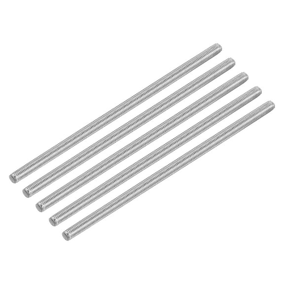 Uxcell 10Pack M5 x 130mm Fully Threaded Rod Right Hand Threads, 0.8 Thread Pitch