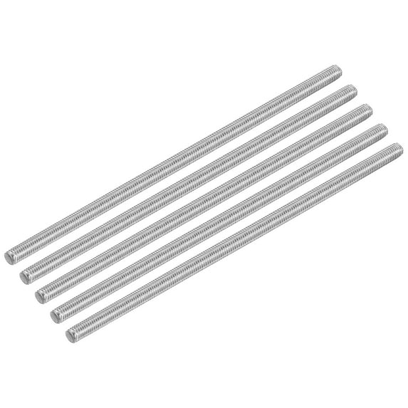Uxcell 10Pack M5 x 140mm Fully Threaded Rod Right Hand Threads, 0.8 Thread Pitch