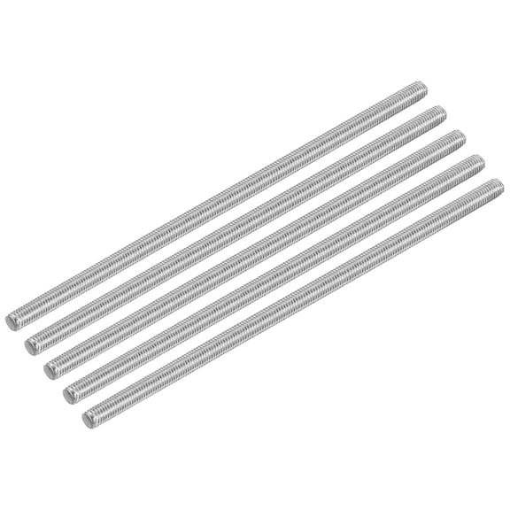 Uxcell 10Pack M5 x 140mm Fully Threaded Rod Right Hand Threads, 0.8 Thread Pitch