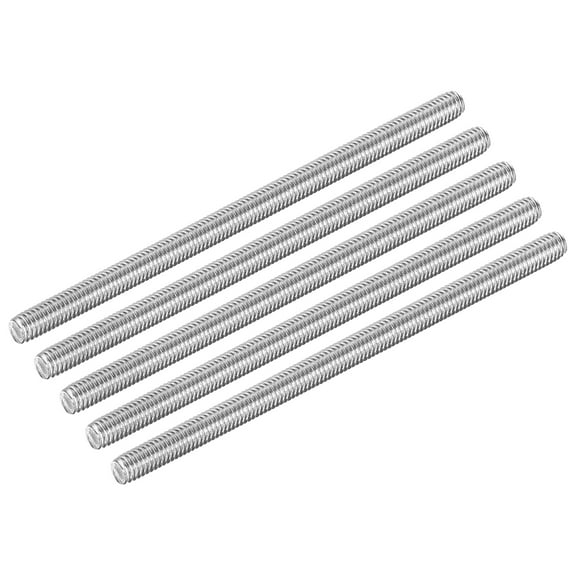 Uxcell 10Pack M6 x 110mm Fully Threaded Rod Right Hand Threads, 1 Thread Pitch