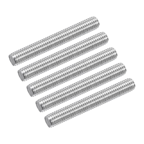 Uxcell 10Pack M8 x 60mm Fully Threaded Rod Right Hand Threads, 1.25 Thread Pitch
