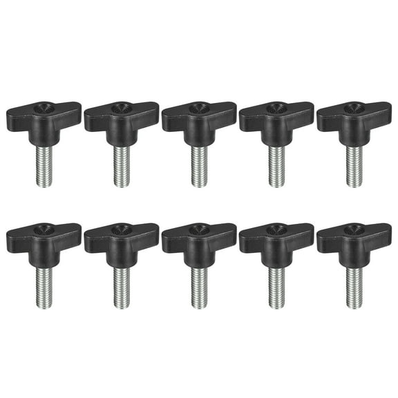 Uxcell 10Pack Metric Carbon Steel Clamping Screw Knob T Shaped Thumb Screws M8 x 25mm