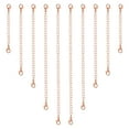 thumbnail image 1 of Uxcell 10 Pack Necklace Extenders Extension Chains with Lobster Clasps, 5 Size Rose Gold, 1 of 5