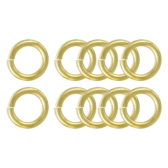 Uxcell 10Pack Open Jump Rings, 18mm/0.71" OD Brass Jump Ring Connectors 3mm Thick O Rings for Jewelry Making Keychain