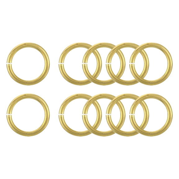 Uxcell 10Pack Open Jump Rings, 20mm/0.79" OD Brass Jump Ring Connectors 2.5mm Thick O Rings for Jewelry Making Keychain