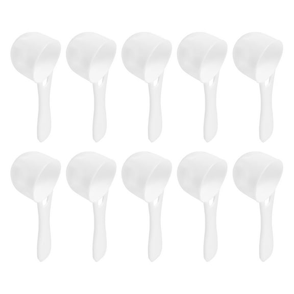Uxcell 10Pack Plastic Measuring Spoons Powder Scoops Spoon Kitchen Spoons, 5g White