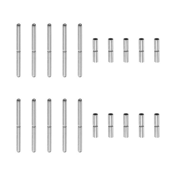 Uxcell 10Pack Watch Strap Tubes Pins, 1.1mm Tube Dia, 9mm Pin Length Stainless Steel