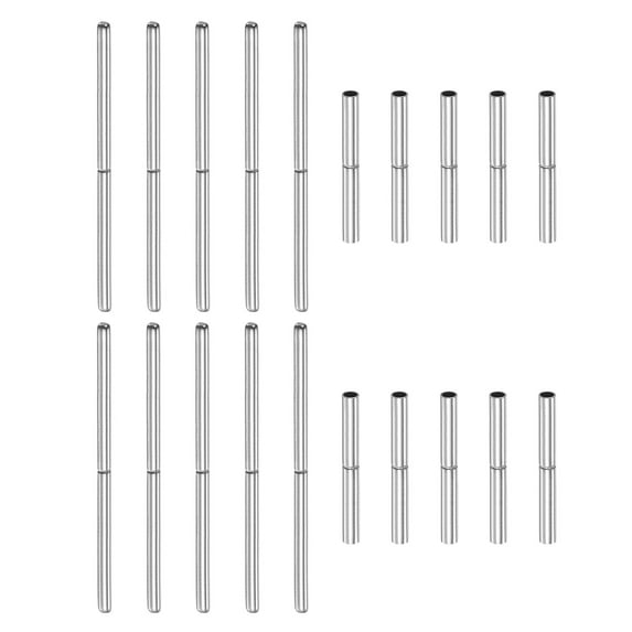 Uxcell 10Pack Watch Strap Tubes Pins, 1.3mm Tube Dia, 21mm Pin Length Stainless Steel