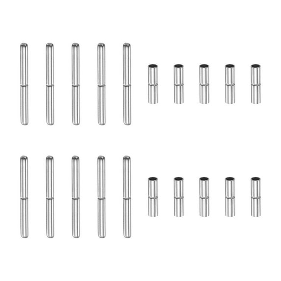 Uxcell 10Pack Watch Strap Tubes Pins, 1.3mm Tube Dia, 9mm Pin Length Stainless Steel