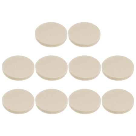 Uxcell 10Pack Wool Felt Polishing Pads, 2 inch Buffing Wheel Polish Pad Flocking Hook & Loop Back