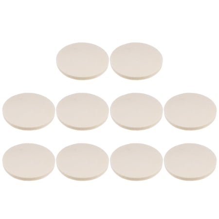 Uxcell 10Pack Wool Felt Polishing Pads, 4 inch Buffing Wheel Polish Pad Flocking Hook & Loop Back
