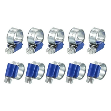 Uxcell 10Pack Worm Gear Hose Clamp Clips Adjustable 8- 14mm Range Fuel Line Clamps