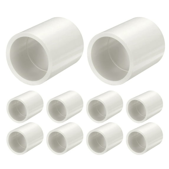 Uxcell 10Pcs 1 1/4" Pipe Coupling Fitting, SCH40 (Socket x Socket) Furniture Grade Slip Socket Connectors, Straight Pressure Pipe Fittings for Home Use, Irrigation, Industrial