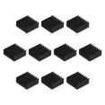thumbnail image 1 of Uxcell 10Pcs 14x14x6mm Heatsink Aluminum Radiator With Fixed Sticker for Chip CPU, Power Transistor, FET, IC,Black, 1 of 6
