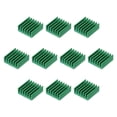 thumbnail image 1 of Uxcell 10Pcs 14x14x6mm Heatsink Aluminum Radiator With Fixed Sticker for Chip CPU, Power Transistor, FET, IC,Green, 1 of 6