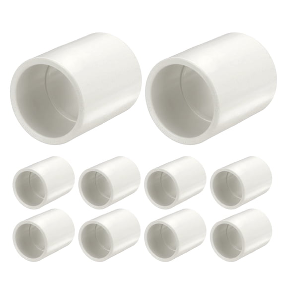 Uxcell 10Pcs 3/4" Pipe Coupling Fitting, SCH40 (Socket x Socket) Furniture Grade Slip Socket Connectors, Straight Pressure Pipe Fittings for Home Use, Irrigation, Industrial
