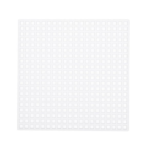 Uxcell 10Pcs 3"x3" Plastic Mesh Canvas Sheet 6 Count Needlepoint Blank Canvas for Embroidery, Clear White