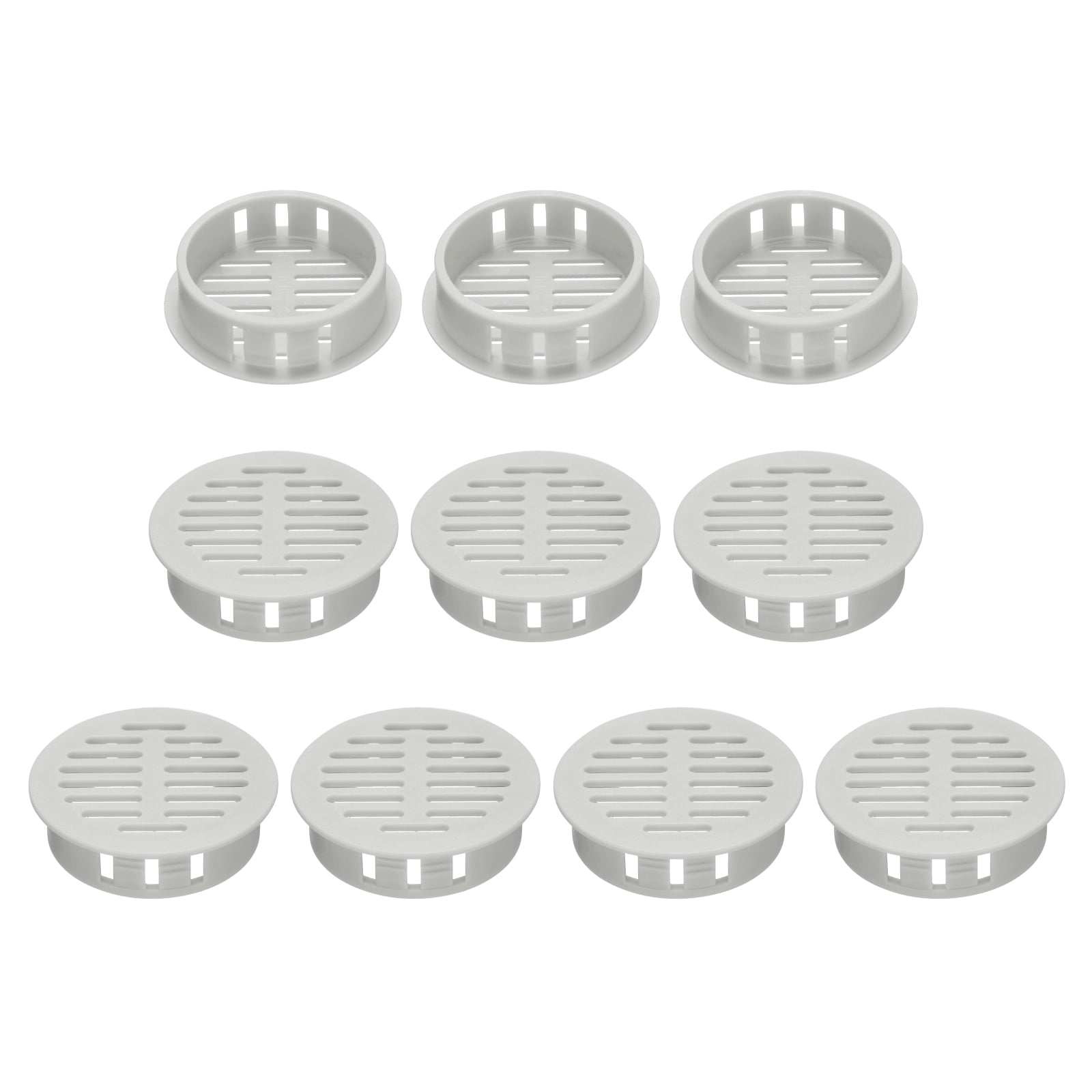 Uxcell 10Pcs 35mm/1.4in Air Vents Round Soffit Vents, Light Grey Soffit ...