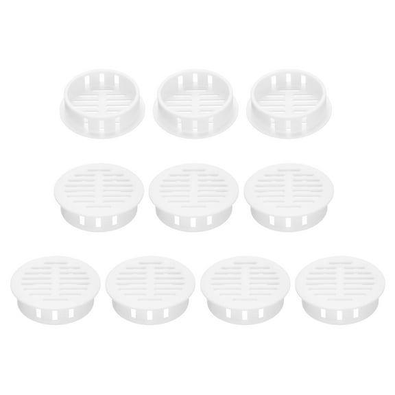 Uxcell 10Pcs 35mm/1.4in Air Vents Round Soffit Vents, White Soffit Vent Cover for Bathroom