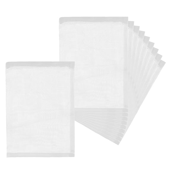 Uxcell 10Pcs 40 Micron Zipper Filter Bag, 9.84x13.78 Inch Nylon Mesh Filter Bags Sock Reusable for Aquarium Fish Tank Canister Sump