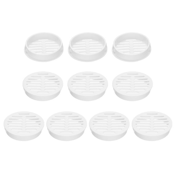Uxcell 10Pcs 50mm/2in Air Vents Round Soffit Vents, White Soffit Vent Cover for Bathroom