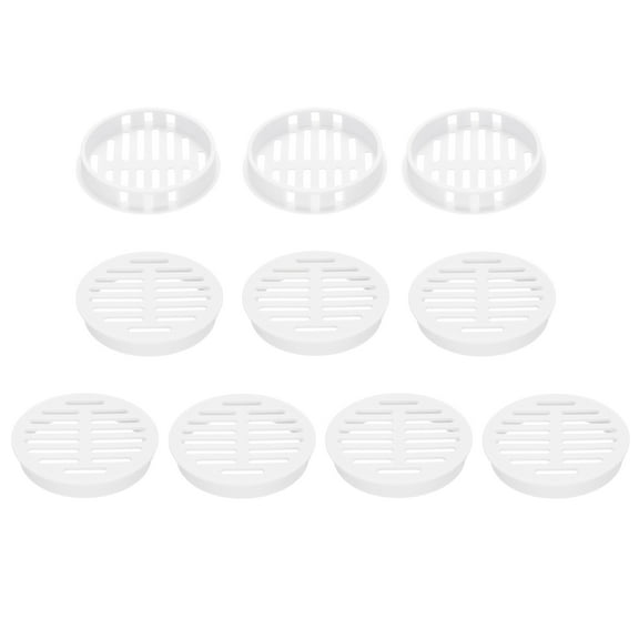 Uxcell 10Pcs 60mm/2.4in Air Vents Round Soffit Vents, White Soffit Vent Cover for Bathroom