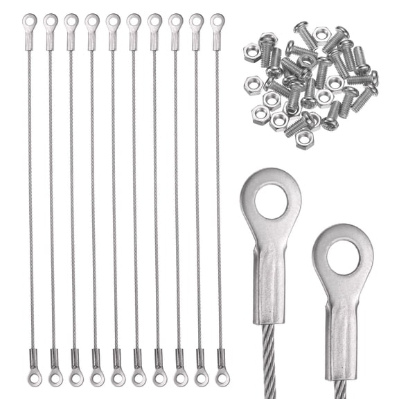 Uxcell 10Pcs 8" Cabinet Door Restraint with Screws, 304 Stainless Steel Cupboard Door Protector Hinge Limiter