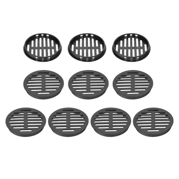 Uxcell 10Pcs 80mm/3.1in Air Vents Round Soffit Vents, Black Soffit Vent Cover for Bathroom