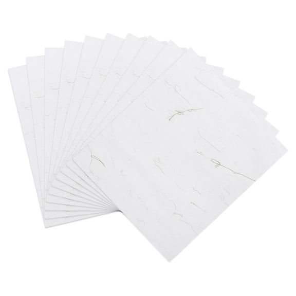 Uxcell 10Pcs A4 Mulberry Paper, Natural Wood Fiber Semi-Prepared Rice Paper Sheets Handmade Decoupage Art Tissue for Calligraphy DIY Drawing Writing Scrapbooking, Straw 8.3"x11.7"