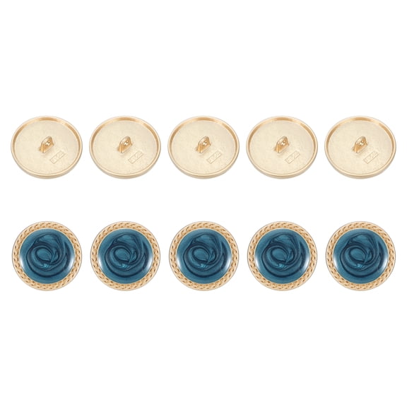 Uxcell 10Pcs Buttons for Clothes, 1 Inch Vintage Round Buttons for Sewing Crafts Decoration, Dark Blue