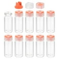 thumbnail image 1 of Uxcell 10Pcs Clear Glass Sample Vials, Small Liquid Bottles Orange 10ml, 1 of 7