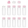 thumbnail image 1 of Uxcell 10Pcs Clear Glass Sample Vials, Small Liquid Bottles Pink 15ml, 1 of 7