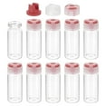 thumbnail image 1 of Uxcell 10Pcs Clear Glass Sample Vials, Small Liquid Bottles Red 10ml, 1 of 7