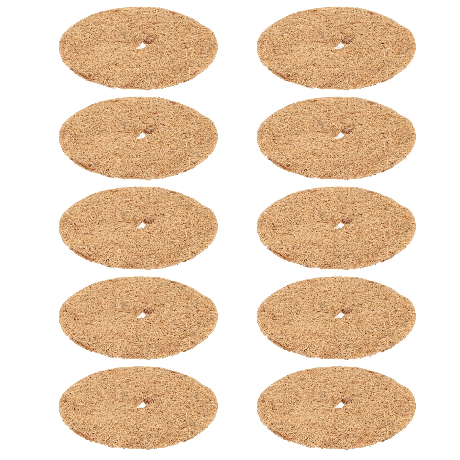 Uxcell 10Pcs Coconut Fibers Mulch Ring, Coco Coir Tree Protector Mats Tree Disc Plant Cover Protection 8 Inch