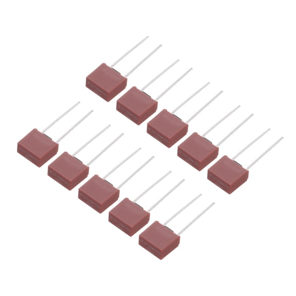 Uxcell 10Pcs DIP Mounted Miniature Square Slow Blow Micro Fuse for Electronic PCB, T250mA 250mA 250V, Red