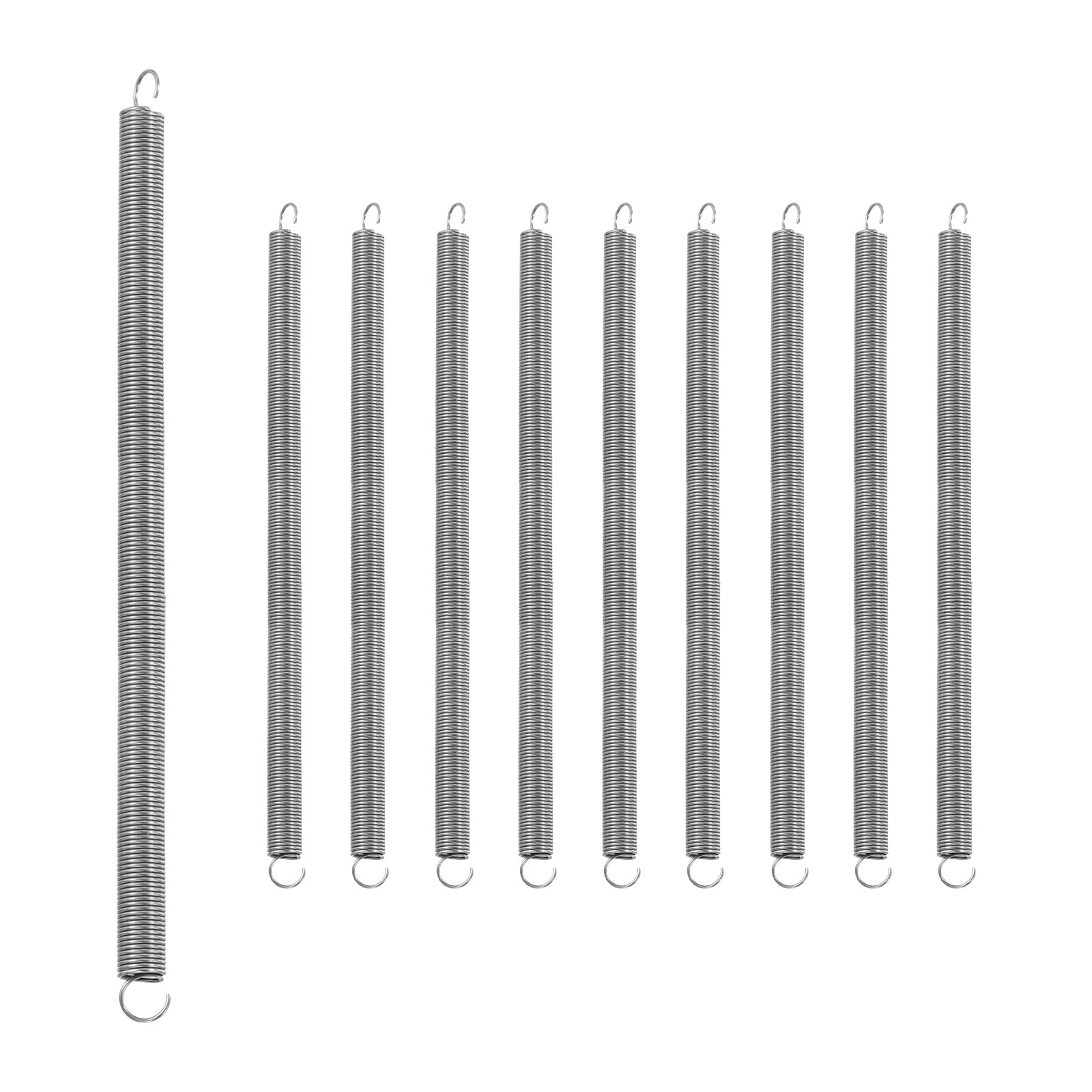Uxcell 10Pcs Extension Spring, Stainless Steel Small Springs with Dual ...