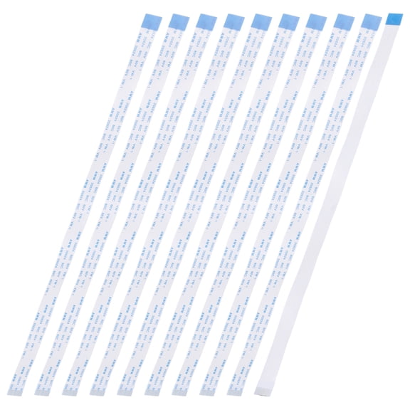 Uxcell 10Pcs Flat Flexible Cable Ribbon Thin FFC Wire, 18 Pin 0.5mm Pitch 250mm Long (B Type) for LCD 3D Printer Camera Laptop Audio