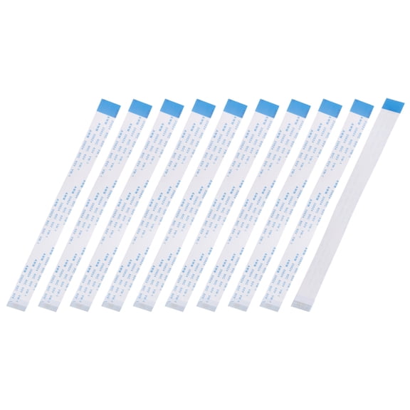 Uxcell 10Pcs Flat Flexible Cable Ribbon Thin FFC Wire, 25 Pin 0.5mm Pitch 150mm Long (B Type) for LCD 3D Printer Camera Laptop Audio