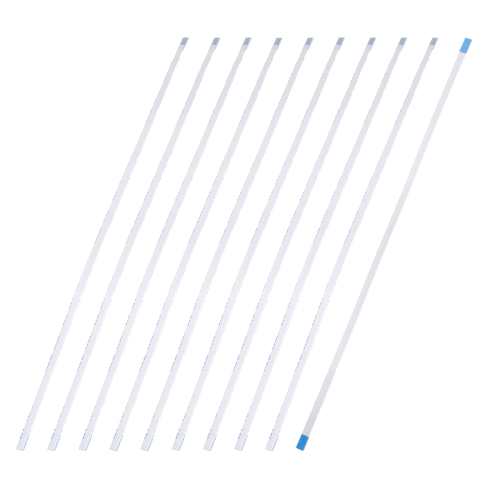 Uxcell 10Pcs Flat Flexible Cable Ribbon Thin FFC Wire, 4 Pin 0.5mm ...